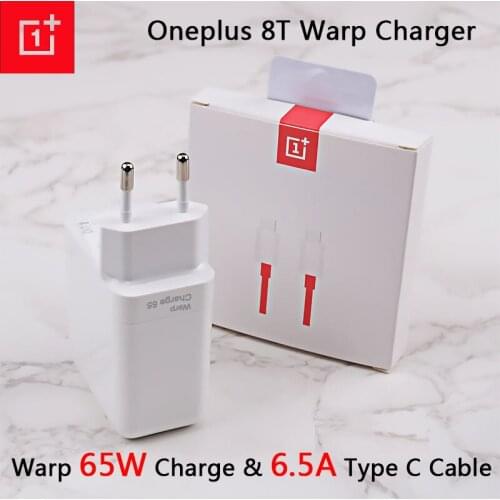 65W Warp Charger For OnePlus 9 Pro 9R 8T 6A 2M USB-C to USB-C Dash/Warp Charging Adapter For One Plus 8 Pro Nord 7T Pro 7 6T 1+6