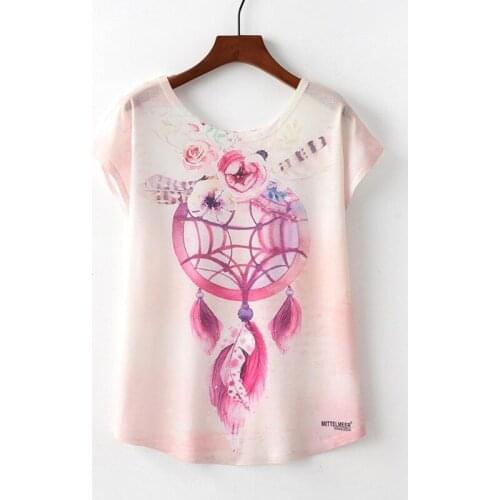 Women T-Shirts Harajuku Aesthetic wind chimes Print T shirt Causal O-Neck Short Sleeve Loose Tops Tshirt Female Summer Cute Tee