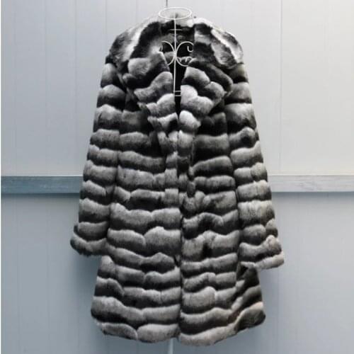 Winter womens fur coat thermal coat mink hair long leisure windbreaker mink skin top