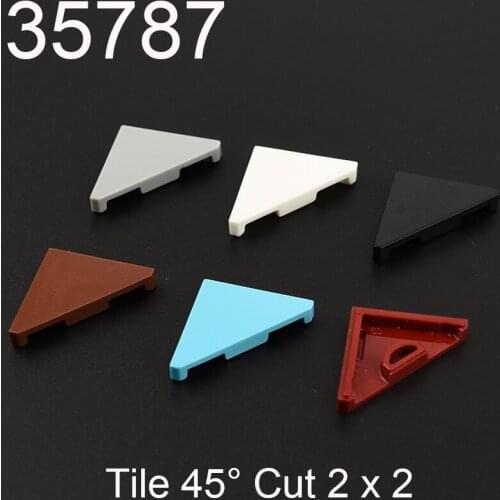 10PCS 35787 Tile 45° Cut 2 x 2 Building block accessories parts MOC DIY Education Build Toys Brick