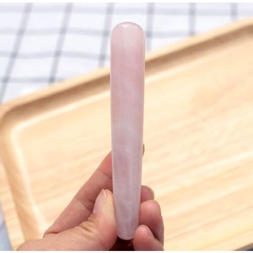 10cm Natural scrapping point bar powder crystal pulling tendon face eye massage bar