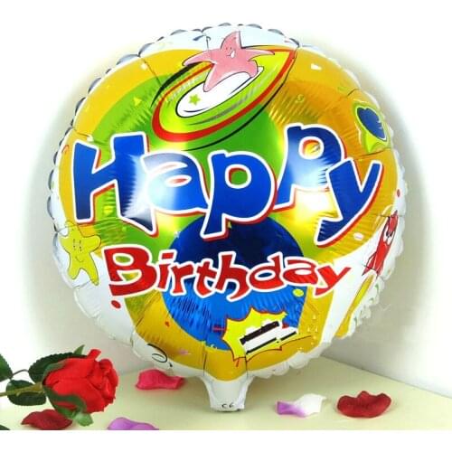 5pcs/new 18-inch round Happy Birthday balloons holiday party decorations childrens toys wholesale high quality balloon