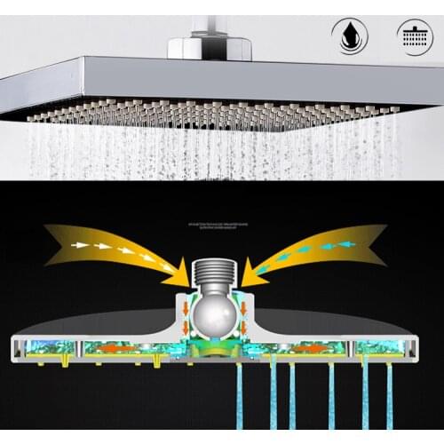 8 Inch Bathroom Square Shape Top Rainfall Pressurrize Shower Head