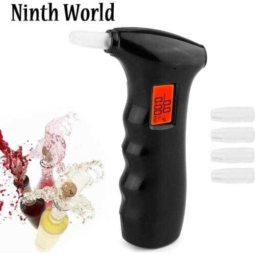 Breathalyzer Portable Digital Breath Alcohol Tester LED Screen With 5 Mouthpieces For Home Use