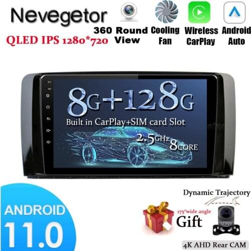 9" Car Multimedia Player Android 11 GPS Autoradio For Mercedes Benz R Class W251 R280 R300 R320 R350 R63 2005-2017 Head Unit