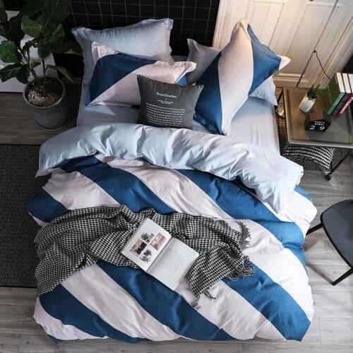 Geometric Printed 4pcs Girl Boy Kid Bed Cover Set Duvet Cover Adult Child Bed Sheet and Pillowcases Comforter Bedding Set 61018