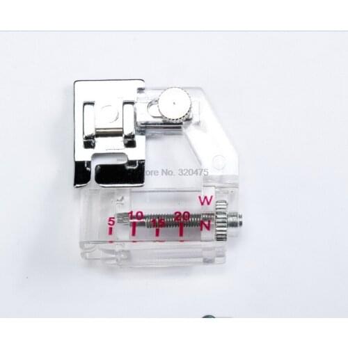 By dhl 200pcs practical Adjustable Sewing Presser Bias Tape Binding Foot Snap On For Sewing Machine Accessories Tools