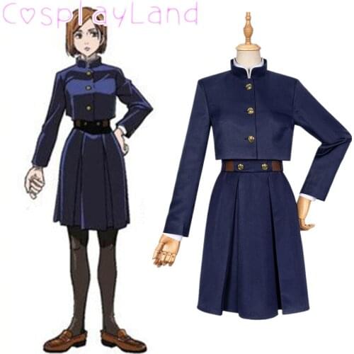 Jujutsu Kaisen Kugisaki Nobara Cosplay Costume Halloween Costumes Outfit Women Dress School Uniform Anime Suit