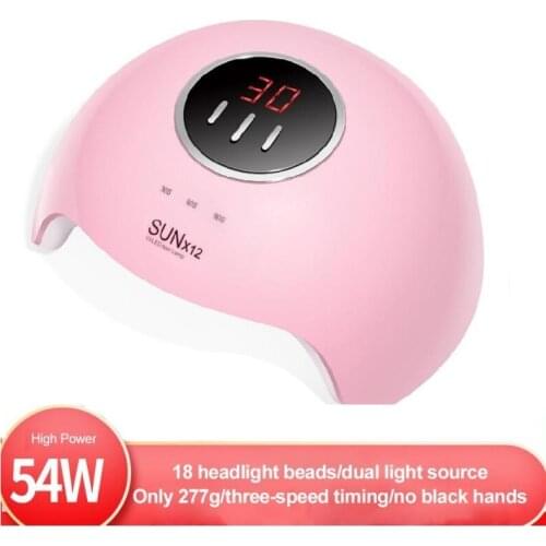 54W Nail Dryer Intelligent Sensor Three-speed Timing USB Phototherapy Machine Nail Lamp Nail Dryers Auto Sensor Manicure Tools