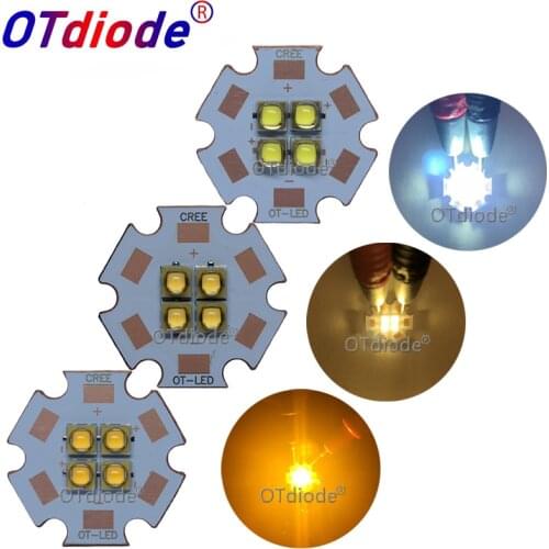 LG3535 3V6V12V 4Chips 10-20W LED Car Light Emitter instead of CREE MKR XHP50 Cool White Warm White LED with 20MM Copper PCB