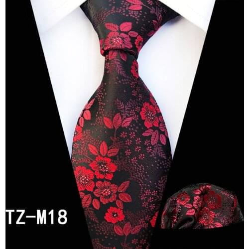 Fashion 8cm Silk Mens Tie Set Green Red Floral Plaid Jacquard Pocket Square Necktie Suit Men Business Wedding Handkerchief Ties