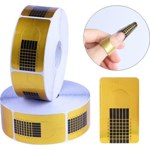 20/50/100Pcs French Nail Form Tips Nail UV Gel Polish Extension Sticker Builder Forms Acrylic Art Guide Stencil Manicure Tools