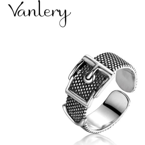 New Trendy Personality Punk Belt Rings For Women Lady Resizable Size Rings Party Jewelry Charm Gifts