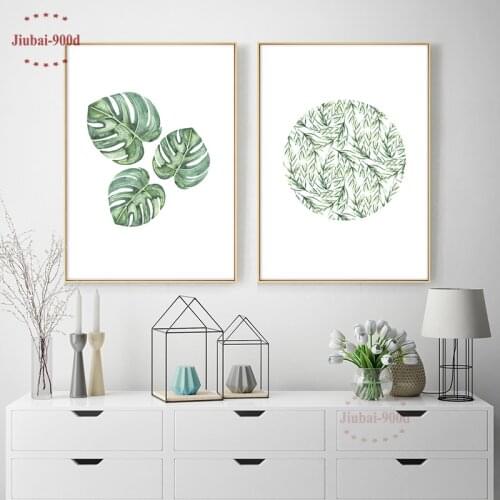 Watercolor Tropical Leaf Canvas Printing Poster, Wall Pictures for Home Decoration, Giclee Decoration Pictures r CM011-2&3