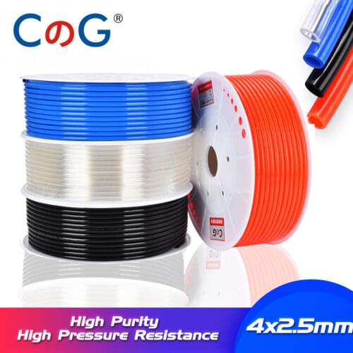CG 4X2.5mm Pneumatic Tube Air Tubing Component Pneumatic Air Hose 4mm PU Pipe Air Line Hose for Compressor