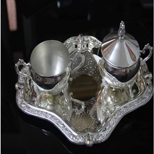 Gift high grade European Classic Silver coffee set three piece decorative handicraft wedding gift