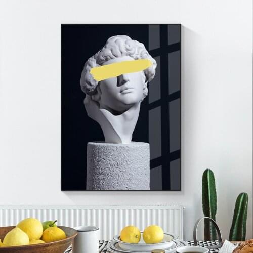 Post-Modern statue figure creative Canvas Painting Fashion Poster Print Wall Art Picture For Modern Living Room Decor Artwork