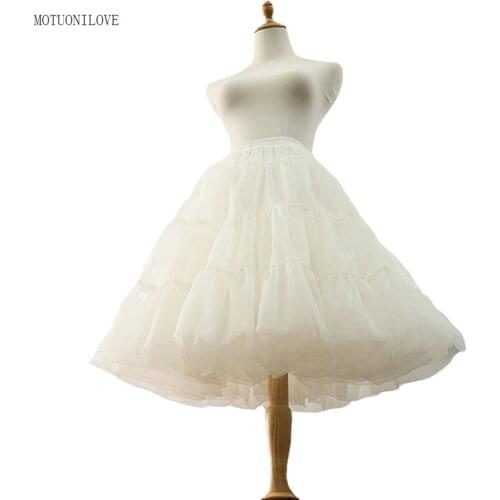 Puffy Short Organza Skirts Halloween Womens Crinoline Bridal Petticoat for Wedding Dress Ladies Girl Underskirt Rockabilly Tutu
