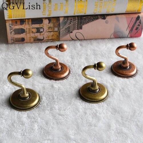 QGVLish 2Pcs Curtain Tassel Hooks Coat Hat Hanger Curtain Accessory Tiebacks Buckles Brush Holder Wall Tie Back Curtain Holdback