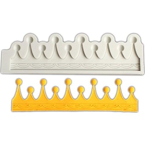 Crown Shaped Silicone Mold 3D Fondant Cake Decoration Mould Tools Princess Child Birthday Cake Baking Mould Sugar Craft Tools