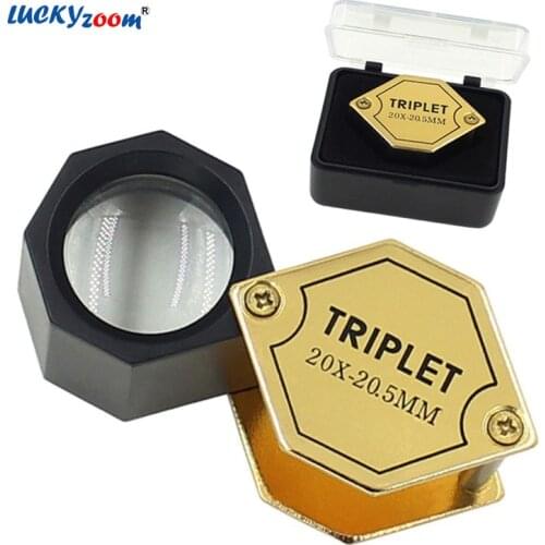 Foldable Golden Color Magnifier 20X Mini Magnifying Glass Pocket Jewelry Loupe Portable Glasses For Jeweler Handheld Lupa