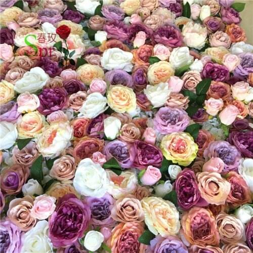 SPR Free Shipping 10pcs/lot Artificial flower wall wedding backdrop handmade flower arrangement flower wall artificial flower
