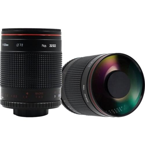 500mm f8 MIRROR TELEPHOTO LENS for canon EOS EOSR EOSM nikon AI N1 Z7 sony AF E pentax panasonic m43 olympus fujifilm camera