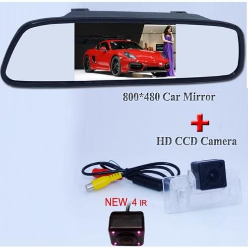 4.3"Car rear view mirror with 170 angle IR light auto car rear reversing camera suitable for Nissan Altima/TEANA /Sylphy