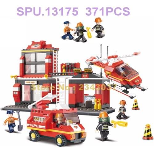 Sluban 0225 371pcs Urban Firefighter Fire Station Building Blocks Toy