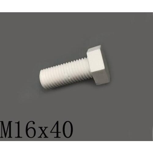 1pcs M16x40mm Hexagon Screw Ceramic Insulated Bolt High Temperature Corrosion Resistance Zirconin