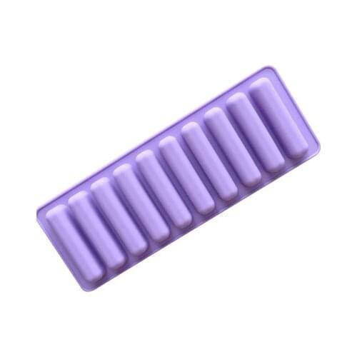 1PCS Silicone Bakeware Mold Chocolate Molds 10 Holes Long Finger Cake Molds Thumb Cookies Moulds H978