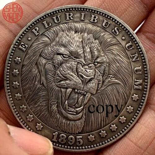 1895 Lion Hobo Nickel Coins USA Morgan Dollar COIN COPY Tramp Copper coin