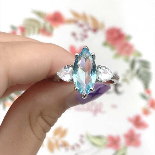 2021 Trend Dainty Rings With Dazzling Cubic Zirconia Geometric Luxury Jewelry For Women Wedding Engagement Eternity Ring Gifts