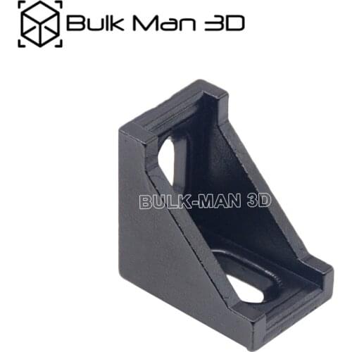 25pcs/Lot Black Aluminum 90 Degree Cast Corner Bracket for V-Slot T slot Linear Rail, 3D Printer, CNC Engraving Router Machine