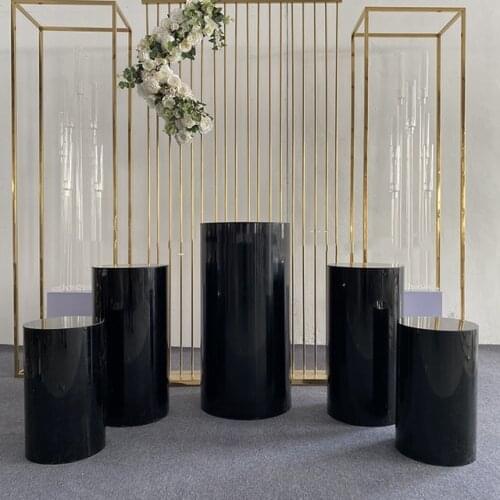 3PCS Luxury Iron Screen Wedding Backdrops Rack Partition Flower Arches Decor Birthday Party Stage Column Plinth Balloon Frame