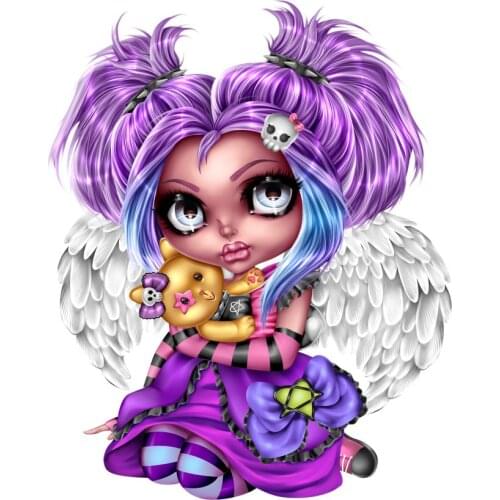 5D Diamond Painting Angel Cross Stitch Full Round/Square Diamond Embroidery Cartoon Girl Rhinestone Mosaic Home Decor Gift