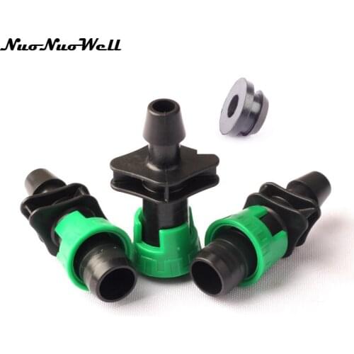 6pcs NuoNuoWell 16mm Straight Drip Tape Connector for Garden Greenhouse Micro Drip Irrigation Hose Pipe Connector Fittings