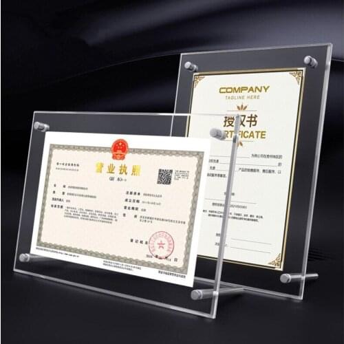 A4 8.5x11 Inch Tabletop Acrylic Sign Holder Display Stand Picture Photo Document Frame Menu Holder Stand