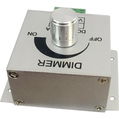 Free shipping Aluminum DC12-24V 8A LED Strip Dimmer PWM Dimming Controller for LED Lights Lamps or Ribbon Adjustable Control