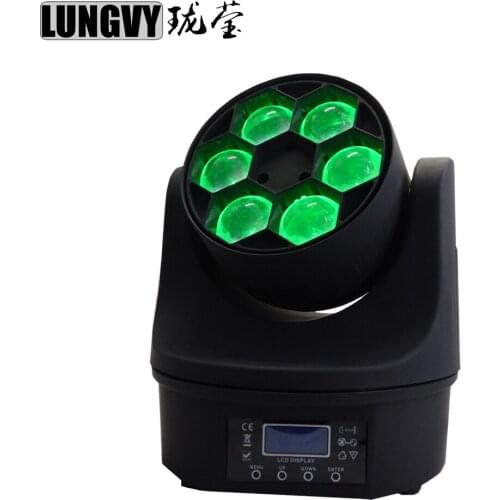 Free Shipping Dj Lights LED Mini Bee Eye Led Moving Head Light Beam Effect 6x15W RGBW 4IN1 LED Lamp 11/14CH