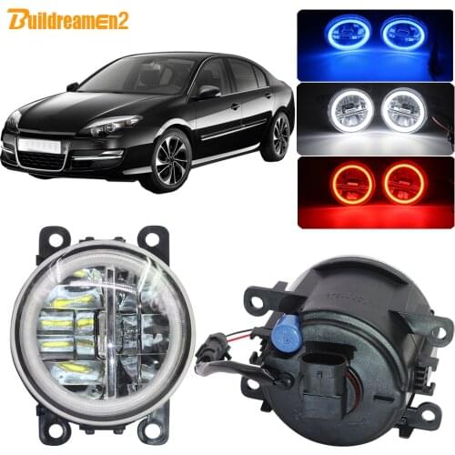 Buildreamen2 Car 4000LM LED Fog Light Kit Angel Eye Daytime Running Light DRL 12V For Renault Laguna 3/III Grandtour 2007-2012
