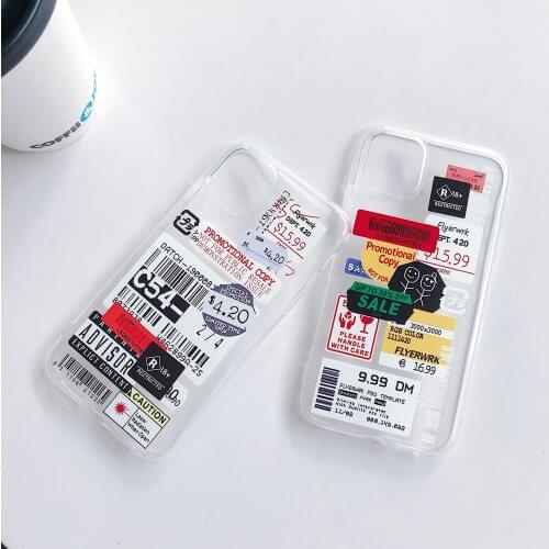 Transparent retro label phone case Fro Xiaomi POCO X3 M3 Redmi 8 9 prime Note 8 9 9S Pro Redmi 6A 7A 9A Silicone Phone Case
