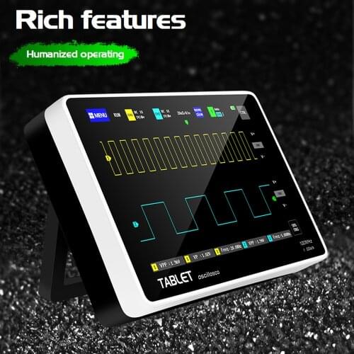 FNIRSI-1013D Digital tablet oscilloscope dual channel 100M bandwidth 1GS sampling rate tablet digital oscilloscope osciloscopio