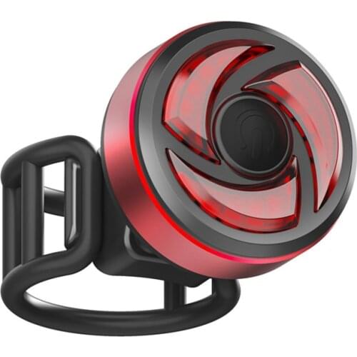 Intelligent induction brake tail light mountain bike light USB charging waterproof night riding warning light dead parts