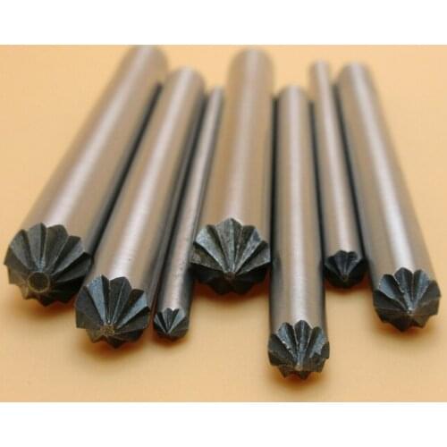 Round leather carving arts Chrysanthemum shape to install DIY leather punch tools 4/5/6/7/8/9/10/12/15mm