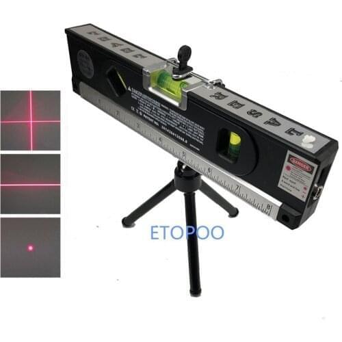 4 In 1 Blister Laser Levels Horizon Vertical Measuring Tape Aligner Laser Marking Lines Ruler Tool tripod for choose