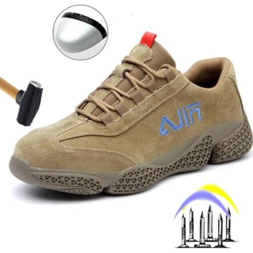 Breathable Safety Shoes Men Insulation and anti-staticLightweight Work Shoes Steel Toe Puncture-Proof Work Sneakers Shoes 35-48