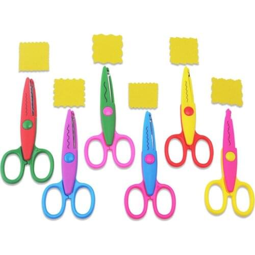 6PCS DIY Laciness Scissor Album School Pinking Shear Creative Scrapbook Photo Craft Cut Handicraft Paper Diary Handmade