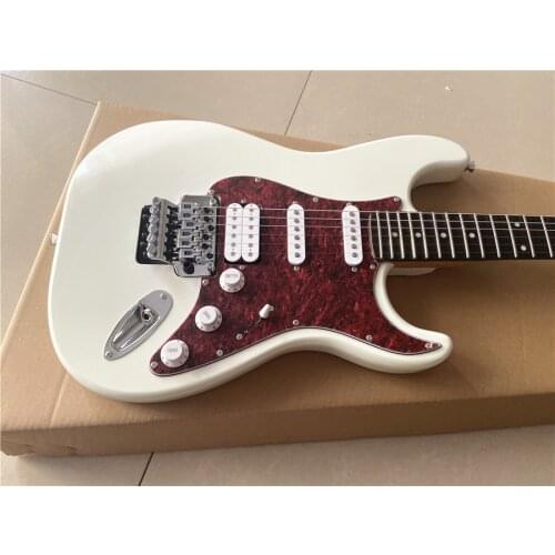 Inheriting the classic cream white double electric guitar rosewood fingerboard fan groove, can be customized