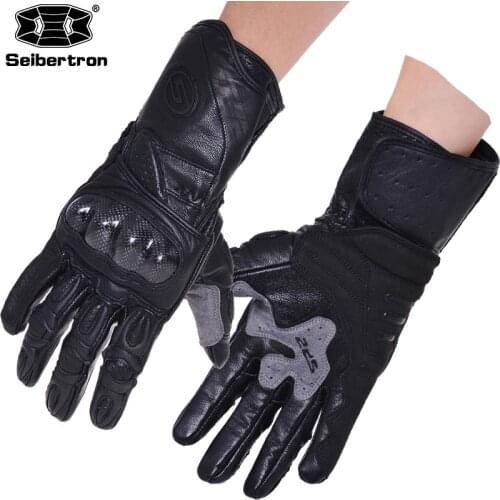 Seibertron Professional Race Gloves Motorcycle Gloves Sheepskin Fabric Motorcycle Riding Gear SP2 Highway moto Riding Gloves